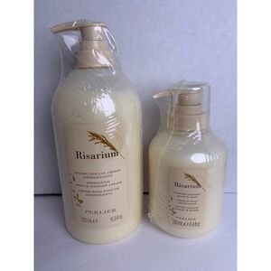 PERLIER Risarium Rice Oil Bath Shower Cream 16.9oz & Liquid Soap 8.4oz Set New